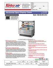 Turbo Air TOM-48L-UFD-S-3S-N 46 3/4" Stainless Steel Low Profile Horizontal Open Air Cooler w/ (3) Levels – Ultra Front Deluxe Merchandiser, 115v - Donut-Equipment.com