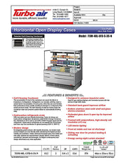 Turbo Air TOM-48L-UFD-S-3S-N 46 3/4" Stainless Steel Low Profile Horizontal Open Air Cooler w/ (3) Levels – Ultra Front Deluxe Merchandiser, 115v - Donut-Equipment.com