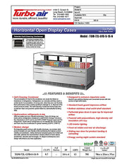 Turbo Air TOM-72L-UFD-S-1S-N 70 3/4" Stainless Steel Low Profile Horizontal Open Air Cooler w/ (1) Level – Ultra Front Deluxe Merchandiser, 220v/1ph - Donut-Equipment.com