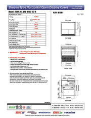 Turbo Air TOM-36L-UFD-W-1SI-N 36" Drop-In Horizontal Open Air Cooler w/ (1) Level – White Exterior, 115v - Donut-Equipment.com