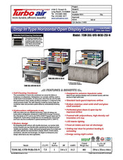 Turbo Air TOM-36L-UFD-W-2SI-N 35 7/8" Drop-In Horizontal Open Air Cooler w/ (2) Levels – White Exterior, 115v - Donut-Equipment.com