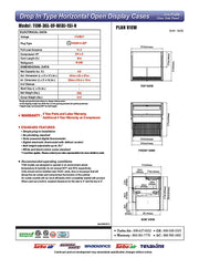 Turbo Air TOM-36L-UF-W-1SI-N 35 7/8" Drop-In Horizontal Open Air Cooler w/ (1) Level – White Exterior, 115v - Donut-Equipment.com