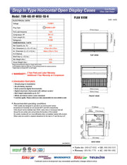 Turbo Air TOM-48L-UF-W-1SI-N 47 7/8" Drop-In Horizontal Open Air Cooler w/ (1) Level – White Exterior, 115v - Donut-Equipment.com