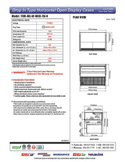 Turbo Air TOM-48L-UF-W-1SI-N 47 7/8" Drop-In Horizontal Open Air Cooler w/ (1) Level – White Exterior, 115v - Donut-Equipment.com