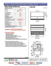 Turbo Air TOM-60L-UF-W-2SI-N 59 7/8" Drop-In Horizontal Open Air Cooler w/ (2) Levels – White Exterior, 115v - Donut-Equipment.com