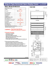 Turbo Air TOM-60L-UF-W-3SI-N 59 7/8" Drop-In Horizontal Open Air Cooler w/ (3) Levels – White Exterior, 115v - Donut-Equipment.com