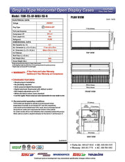 Turbo Air TOM-72L-UF-W-1SI-N 71 7/8" Drop-In Horizontal Open Air Cooler w/ (1) Level – White Exterior, 220v/1ph - Donut-Equipment.com