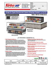 Turbo Air TOM-72L-UF-W-2SI-N 71 7/8" Drop-In Horizontal Open Air Cooler w/ (2) Levels – White Exterior, 220v/1ph - Donut-Equipment.com