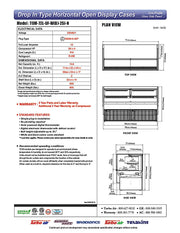 Turbo Air TOM-72L-UF-W-2SI-N 71 7/8" Drop-In Horizontal Open Air Cooler w/ (2) Levels – White Exterior, 220v/1ph - Donut-Equipment.com