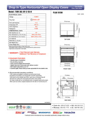 Turbo Air TOM-36L-UF-S-1SI-N 36 7/8" Stainless Steel Drop-In Refrigerated Open Display Case Merchandiser – (1) Level, 115v - Donut-Equipment.com