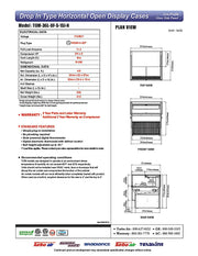 Turbo Air TOM-36L-UF-S-1SI-N 36 7/8" Stainless Steel Drop-In Refrigerated Open Display Case Merchandiser – (1) Level, 115v - Donut-Equipment.com