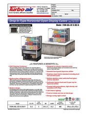 Turbo Air TOM-36L-UF-S-3SI-N 36" Stainless Steel Drop-In Refrigerated Open Display Case Merchandiser – (3) Levels, 2 Shelves, 115v - Donut-Equipment.com