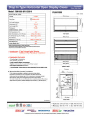 Turbo Air TOM-60L-UF-S-3SI-N 60" Stainless Steel Drop-In Refrigerated Open Display Case Merchandiser w/ (3) Levels, 115v - Donut-Equipment.com