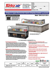 Turbo Air TOM-72L-UF-S-1SI-N 72" Stainless Steel Drop-In Refrigerated Open Display Case Merchandiser w/ (1) Level, 220v/1ph - Donut-Equipment.com
