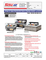 Turbo Air TOM-48L-UFD-W-1SI-N 48" Drop-In Horizontal Open Air Cooler w/ (1) Level – White Exterior, 115v - Donut-Equipment.com