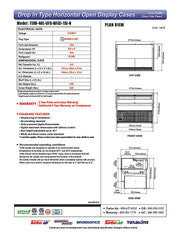 Turbo Air TOM-48L-UFD-W-1SI-N 48" Drop-In Horizontal Open Air Cooler w/ (1) Level – White Exterior, 115v - Donut-Equipment.com
