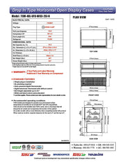 Turbo Air TOM-48L-UFD-W-2SI-N 48" Drop-In Horizontal Open Air Cooler w/ (2) Levels – White Exterior, 115v - Donut-Equipment.com
