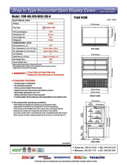 Turbo Air TOM-48L-UFD-W-3SI-N 48" Drop-In Horizontal Open Air Cooler w/ (3) Levels – White Exterior, 115v - Donut-Equipment.com