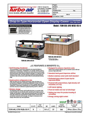 Turbo Air TOM-60L-UFD-W-1SI-N 60" Drop-In Horizontal Open Air Cooler w/ (1) Level – White Exterior, 115v - Donut-Equipment.com