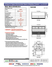 Turbo Air TOM-72L-UFD-W-2SI-N 72" Drop-In Horizontal Open Air Cooler w/ (2) Levels – White Exterior, 220v/1ph - Donut-Equipment.com