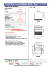 Turbo Air TOM-36L-UFD-S-1SI-N 36" Drop-In Horizontal Open Air Cooler w/ (1) Level – Stainless Steel Exterior, 115v - Donut-Equipment.com