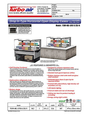 Turbo Air TOM-48L-UFD-S-2SI-N 48" Drop-In Horizontal Open Air Cooler w/ (2) Levels – Stainless Steel Exterior, 115v - Donut-Equipment.com