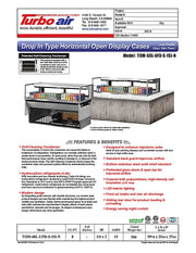 Turbo Air TOM-60L-UFD-S-1SI-N 60" Drop-In Horizontal Open Air Cooler w/ (1) Level – Stainless Steel Exterior, 115v - Donut-Equipment.com