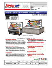 Turbo Air TOM-60L-UFD-S-3SI-N 60" Drop-In Horizontal Open Air Cooler w/ (3) Levels – Stainless Steel Exterior, 115v - Donut-Equipment.com