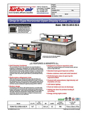 Turbo Air TOM-72L-UFD-S-1SI-N 72" Drop-In Horizontal Open Air Cooler w/ (1) Level – Stainless Steel Exterior, 220v/1ph - Donut-Equipment.com