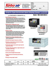 Turbo Air TOM-36UC-W-N 36 1/4" Horizontal Open Air Cooler w/ (1) Level – White Exterior, 115v - Donut-Equipment.com