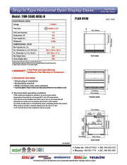 Turbo Air TOM-36UC-W-N 36 1/4" Horizontal Open Air Cooler w/ (1) Level – White Exterior, 115v - Donut-Equipment.com