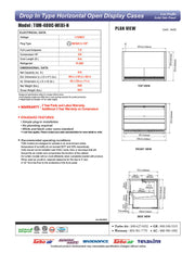 Turbo Air TOM-48UC-W-N 48 1/4" Horizontal Open Air Cooler w/ (1) Level – White Exterior, 115v - Donut-Equipment.com