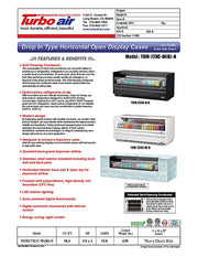 Turbo Air TOM-72UC-W-N 72 1/4" Horizontal Open Air Cooler w/ (1) Level – White Exterior, 115v - Donut-Equipment.com