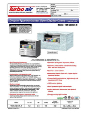 Turbo Air TOM-36UC-S-N 36 1/4" Drop-In Horizontal Open Air Cooler w/ (1) Level – Stainless Steel Exterior, 115v - Donut-Equipment.com