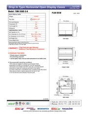 Turbo Air TOM-36UC-S-N 36 1/4" Drop-In Horizontal Open Air Cooler w/ (1) Level – Stainless Steel Exterior, 115v - Donut-Equipment.com