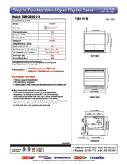 Turbo Air TOM-36UC-S-N 36 1/4" Drop-In Horizontal Open Air Cooler w/ (1) Level – Stainless Steel Exterior, 115v - Donut-Equipment.com