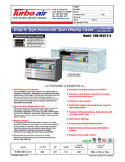 Turbo Air TOM-48UC-S-N 48 1/4" Drop-In Horizontal Open Air Cooler w/ (1) Level – Stainless Steel Exterior, 115v - Donut-Equipment.com