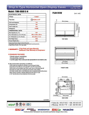 Turbo Air TOM-48UC-S-N 48 1/4" Drop-In Horizontal Open Air Cooler w/ (1) Level – Stainless Steel Exterior, 115v - Donut-Equipment.com