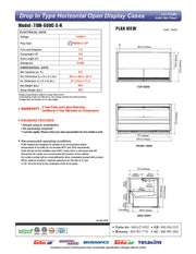 Turbo Air TOM-60UC-S-N 60 1/4" Drop-In Horizontal Open Air Cooler w/ (1) Level – Stainless Steel Exterior, 115v - Donut-Equipment.com