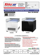 Turbo Air TOS-30NN-W 30" White Horizontal Open Display Merchandiser / Air Curtain Sandwich and Cheese Display Case – 1 Level, 115v - Donut-Equipment.com