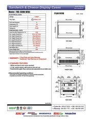 Turbo Air TOS-50NN-W 50" White Horizontal Open Display Merchandiser / Air Curtain Sandwich and Cheese Display Case – 1 Level, 115v - Donut-Equipment.com