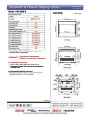 Turbo Air TOS-40NN-S 40 1/4" Stainless Steel Horizontal Open Display Merchandiser / Air Curtain Sandwich and Cheese Display Case – 1 Level, 115v - Donut-Equipment.com