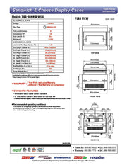 Turbo Air TOS-40NN-D-W 40 1/4" White Horizontal Open Display Merchandiser / Air Curtain Sandwich and Cheese Display Case – 1 Level with Top Shelf, 115v - Donut-Equipment.com