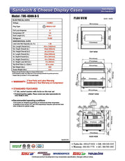 Turbo Air TOS-40NN-D-S 40 1/4" Stainless Steel Horizontal Open Display Merchandiser / Air Curtain Sandwich and Cheese Display Case – 1 Level with Top Shelf, 115v - Donut-Equipment.com