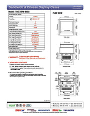 Turbo Air TOS-30PN-W 30" White Horizontal Open Display Merchandiser / Air Curtain Sandwich and Cheese Display Case – 1 Level, 115v - Donut-Equipment.com