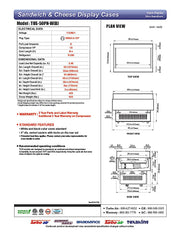 Turbo Air TOS-50PN-W 50" White Horizontal Open Display Merchandiser / Air Curtain Sandwich and Cheese Display Case – 1 Level, 115v - Donut-Equipment.com