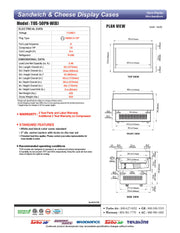 Turbo Air TOS-50PN-W 50" White Horizontal Open Display Merchandiser / Air Curtain Sandwich and Cheese Display Case – 1 Level, 115v - Donut-Equipment.com