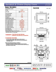 Turbo Air TOS-40PN-S 40" Stainless Steel Horizontal Open Display Merchandiser / Air Curtain Sandwich and Cheese Display Case – 1 Level, 115v - Donut-Equipment.com