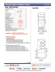 Turbo Air TOM20-60N-W 19 5/8" White Vertical Open Air Cooler – 3 Levels, 115v - Donut-Equipment.com