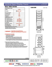 Turbo Air TOM20-75N-W 19 5/8" White Vertical Open Air Cooler – 5 Levels, 115v - Donut-Equipment.com